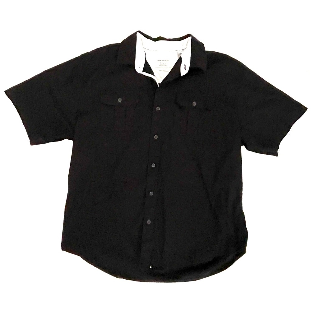 PaperDenim & Cloth Classic Short Sleeve Button Up Collared Shirt, 2X
